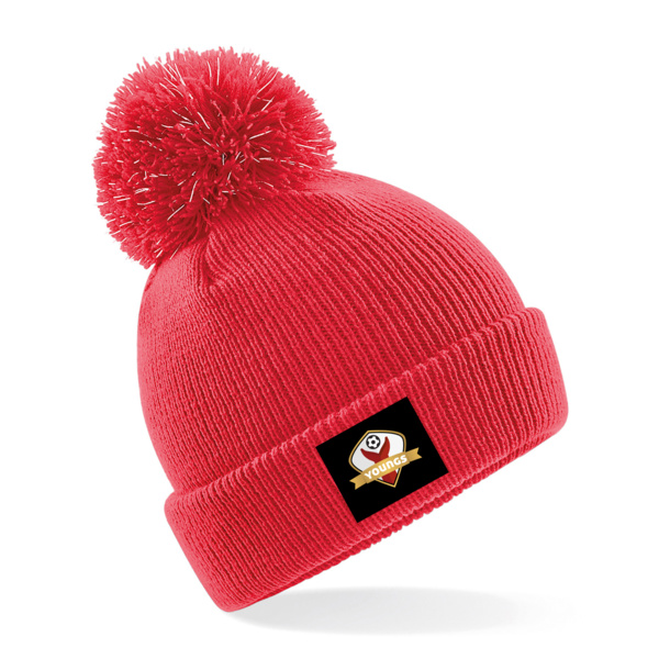 Junior reflective bobble beanie Thumbnail