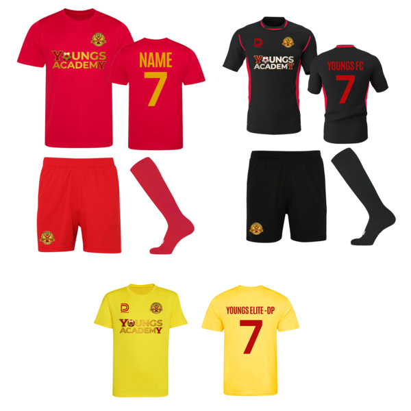 Youngs FC Player Bundle DP coaching (Home and Away+Elite) Kids Thumbnail