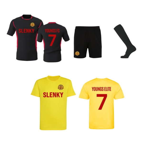YFC  - Youngs FC Player Bundle (Elite and Away) Kit Kids Thumbnail